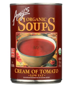 AMY'S: Organic Soup Low Fat Cream of Tomato, 14.5 OZ