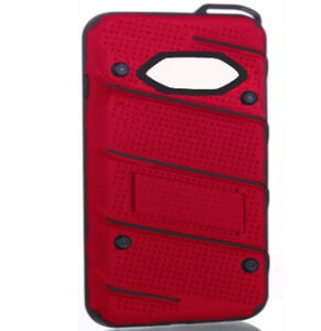 Phantom Hybrid hard tough dual layer armor case for Samsung 7 Edge Phone (Red)