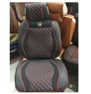 Car Seat Cover Cushions PU Leather - 5 seats Full Set, Black
