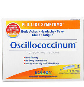 Boiron, Oscillococcinum, Flu-Like Symptoms, 12 Quick-Dissolving Pellets , 0.04 oz Each
