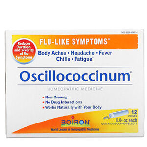 Boiron, Oscillococcinum, Flu-Like Symptoms, 12 Quick-Dissolving Pellets , 0.04 oz Each