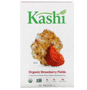 Kashi Breakfast Cereal, Vegan Protein, Organic Cereal, Strawberry Fields, 10.3oz Box, 1 Box