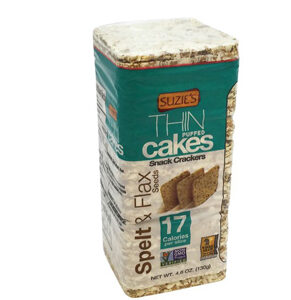 Suzie's Whole Grain Thin Cakes Spelt & Flax Seeds -- 4.6 oz